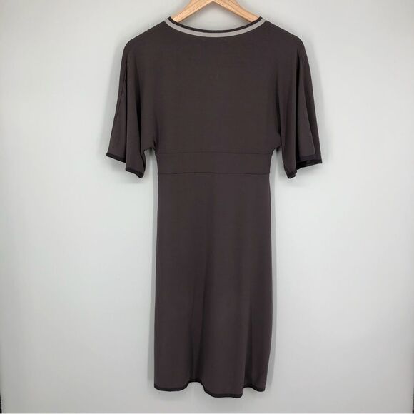 Boden Dress Womens 4 Gray Short Sleeve Jersey Knit V Neck - Picture 6 of 9